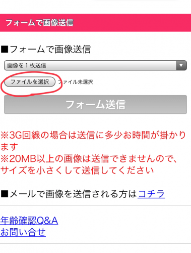 「ファイルを選択」から、用意した画像を指定